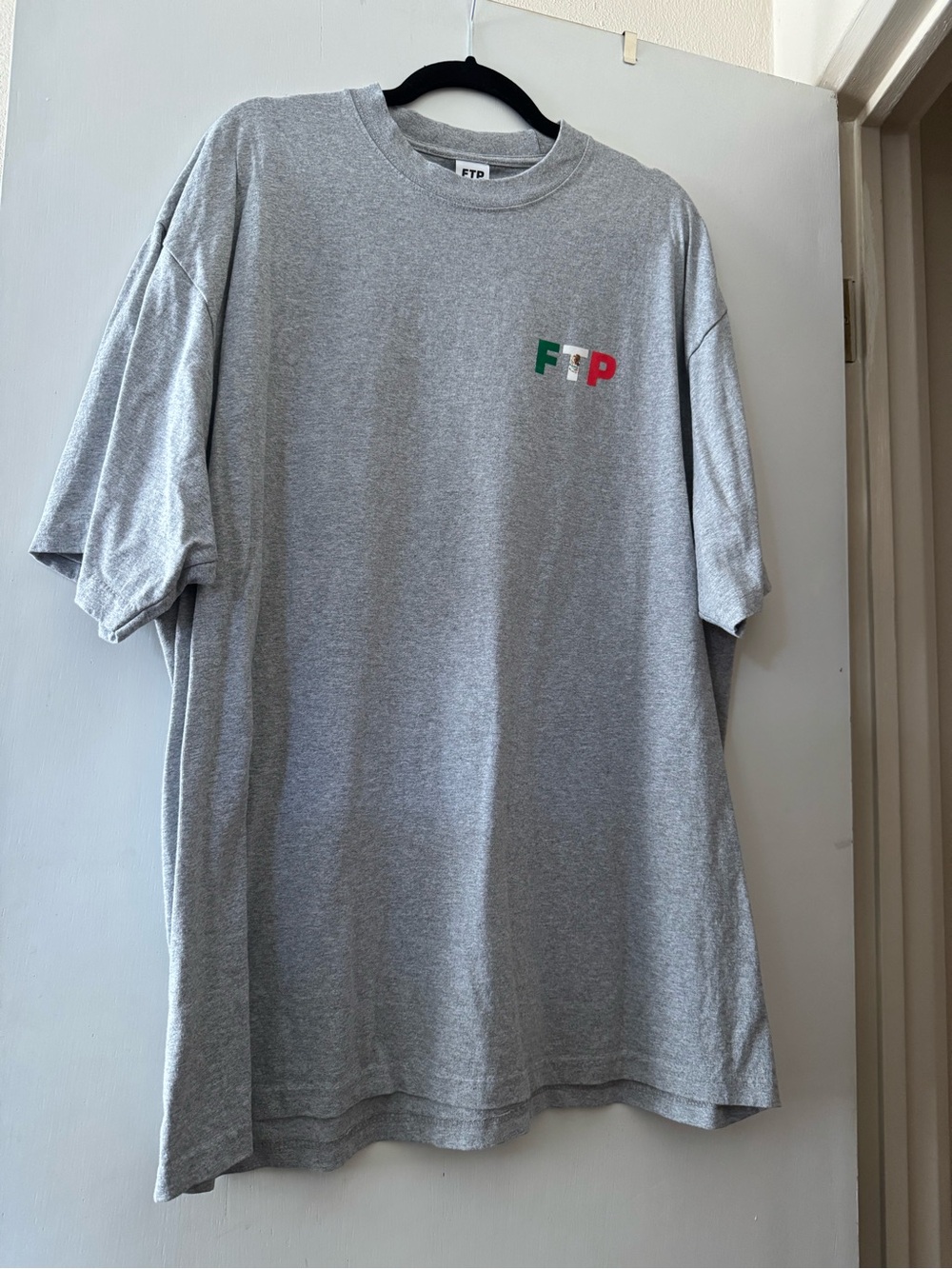 FTP Mexico Flag Men's Short-Sleeve Logo T-Shirt in Heather Gray